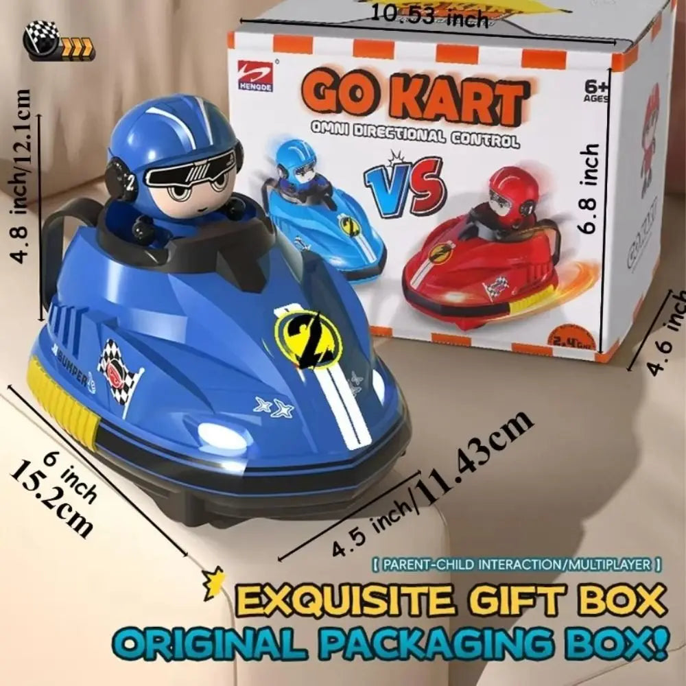 New Parent-Child Interaction RC Battle Bumper Car Toy Music Light Karting Toy Collision Two-Man Battle RC Battle Game