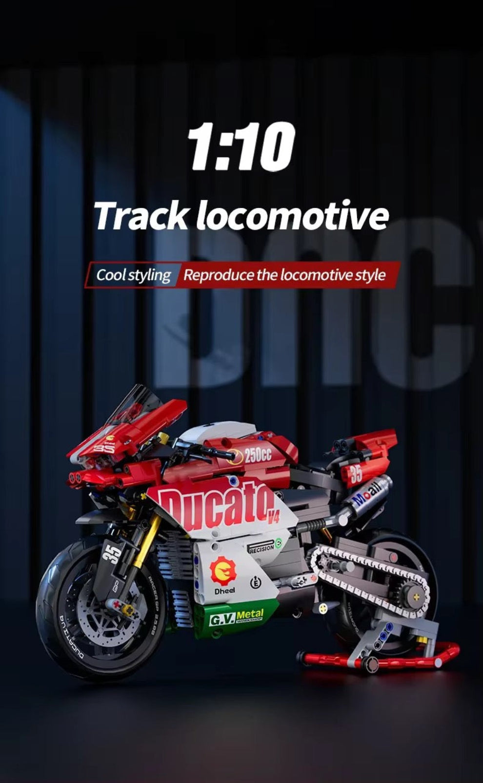 Motorcycle🛵 Building Set 1:10 Model Kit version 2