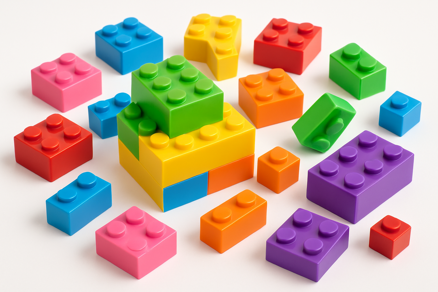 I want a different colour of blocks and bricks small one like a lego